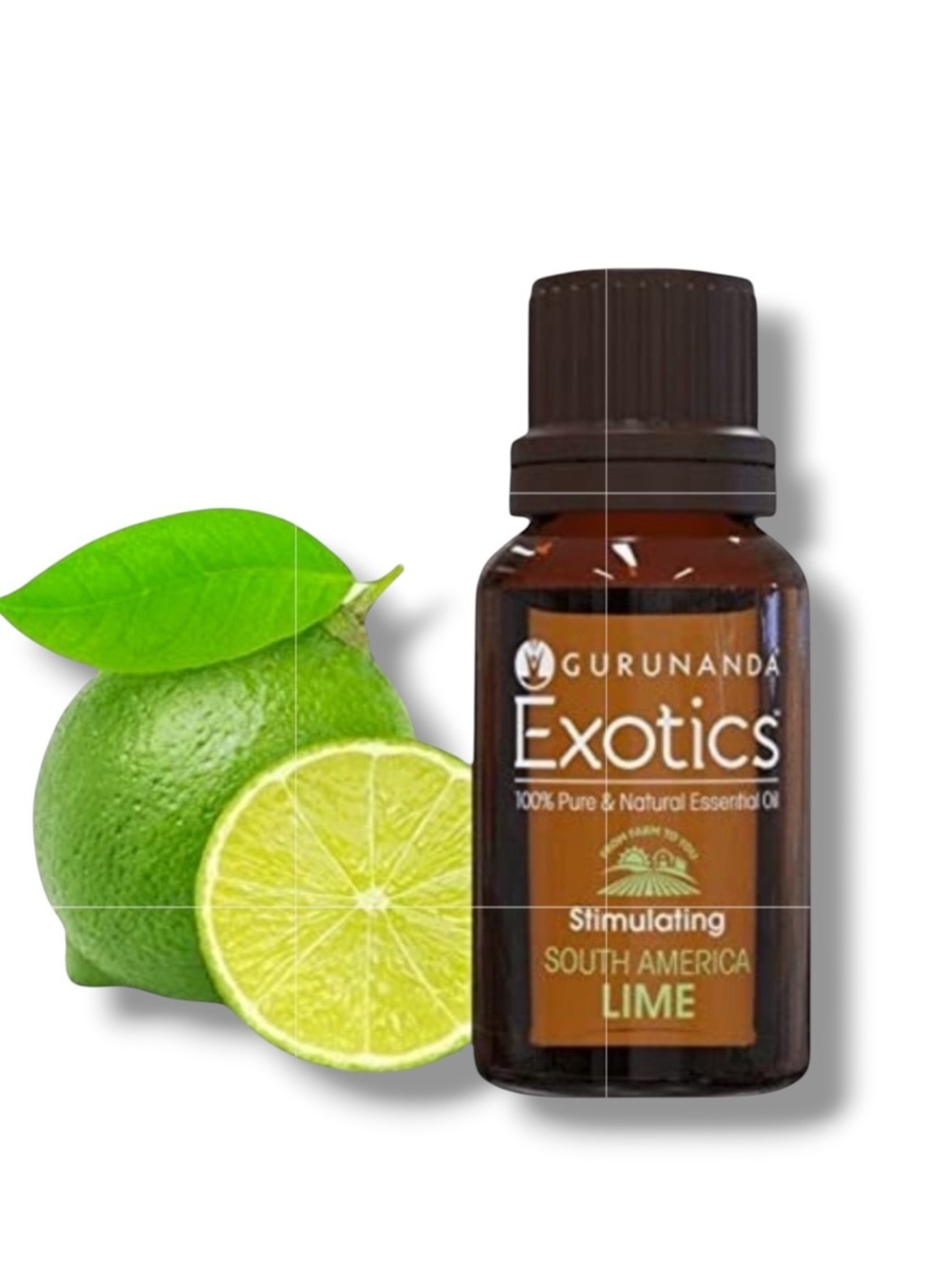 2 Count GuruNanda Lime Exotic Essential Oil  .33 Oz  100% Pure Therapeutic Grade